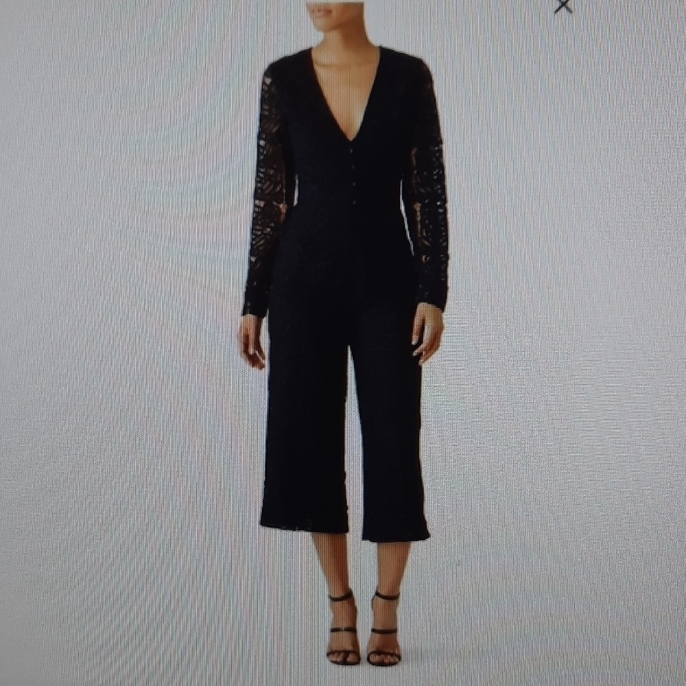Tularosa City jumpsuit black lace extra small